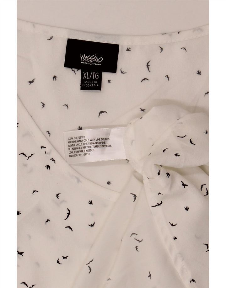 MOSSIMO Womens Vest Top UK 18 XL White Spotted Polyester Vintage Mossimo and Second-Hand Mossimo from Messina Hembry 