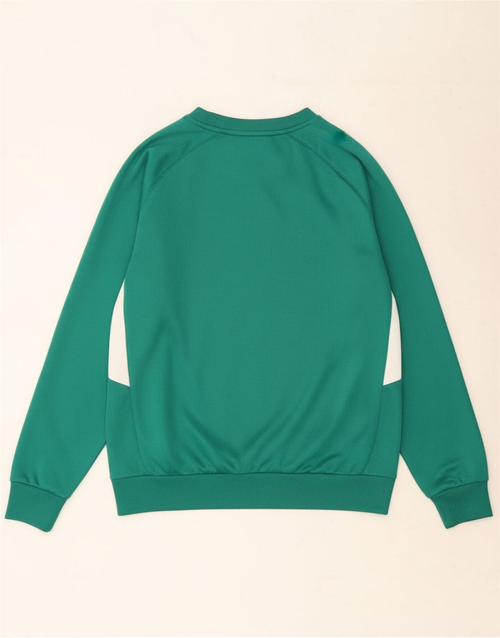 PUMA Mens Sweatshirt Jumper Large Green Colourblock Polyester
