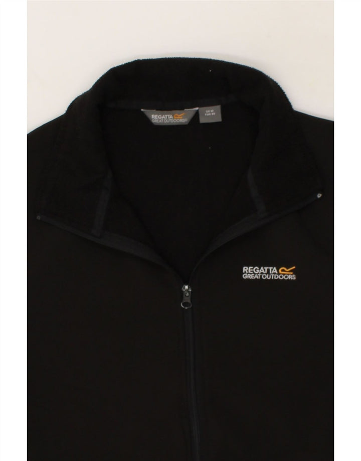 REGATTA Mens Tracksuit Top Jacket Medium Black Polyester Vintage Regatta and Second-Hand Regatta from Messina Hembry 