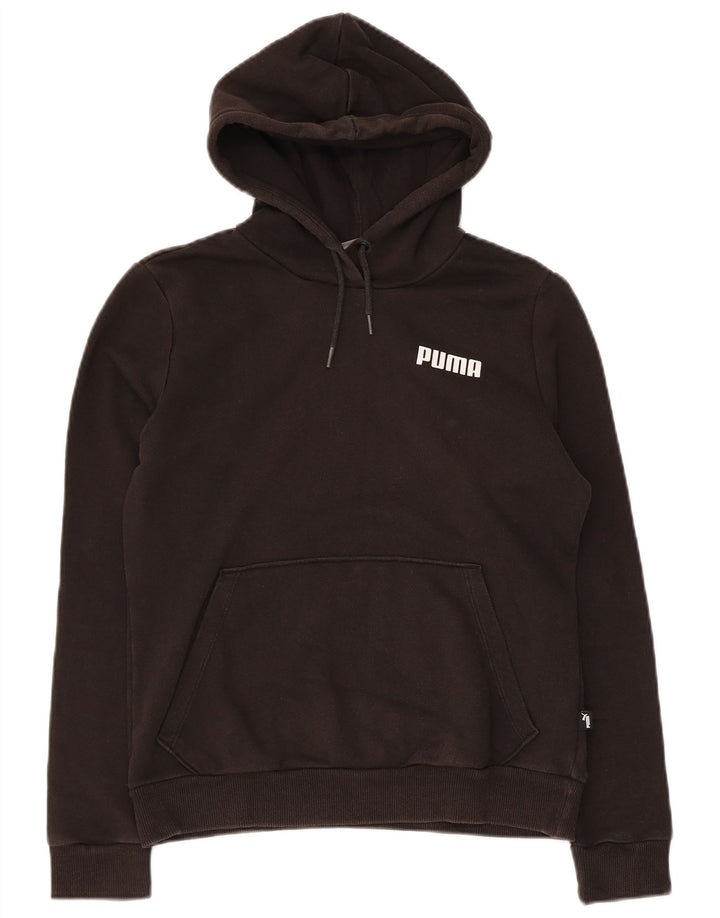 Puma Womens Hoodie Jumper UK 12 Medium Black Cotton