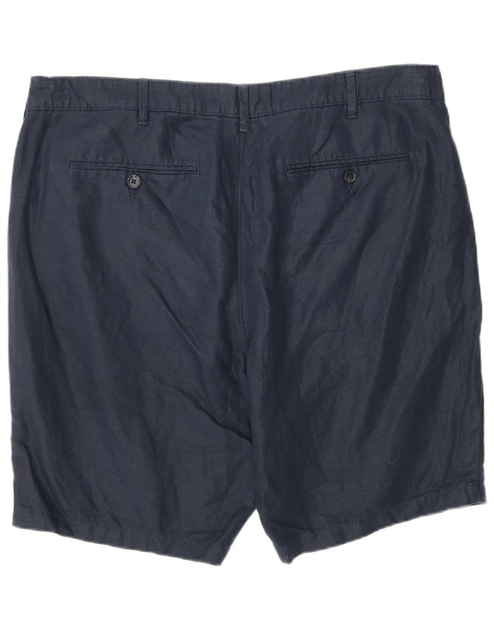 Marks & Spencer Mens Chino Shorts W38 XL Navy Blue Cotton