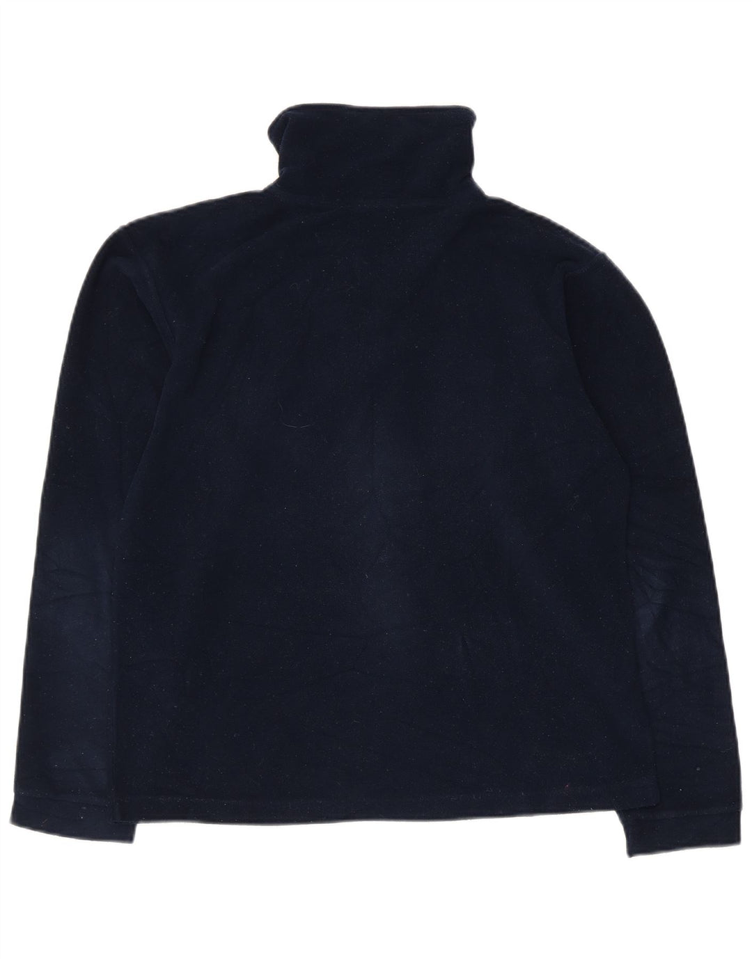Champion Womens Zip Neck Fleece Jumper UK 14 Medium Navy Blue