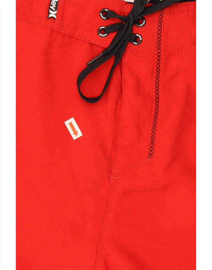 Hurley Mens Swimming Shorts Medium Red Polyester