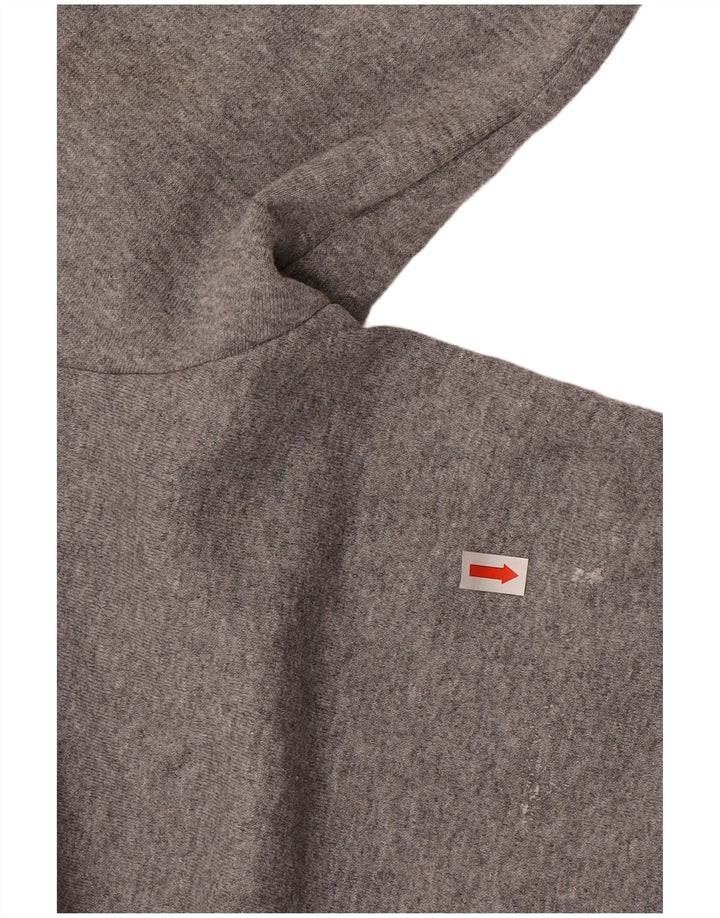 VANS Womens Graphic Hoodie Jumper UK 14 Medium Grey Cotton