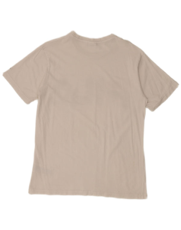 Fila Mens Graphic T-Shirt Top Medium White Cotton