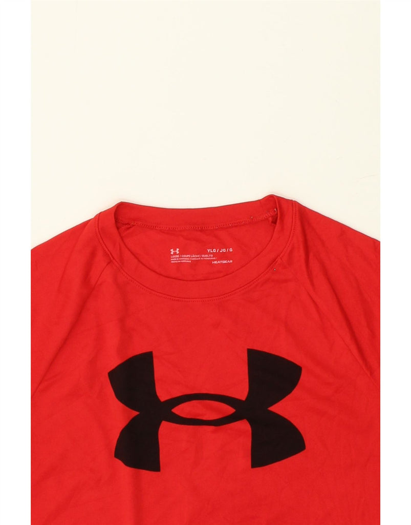 UNDER ARMOUR Boys Heat Gear Graphic T-Shirt Top 11-12 Years Large Red | Vintage Under Armour | Thrift | Second-Hand Under Armour | Used Clothing | Messina Hembry 