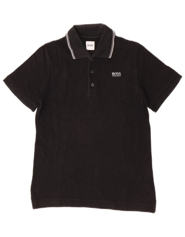 Hugo Boss Boys Polo Shirt 11-12 Years Black Cotton