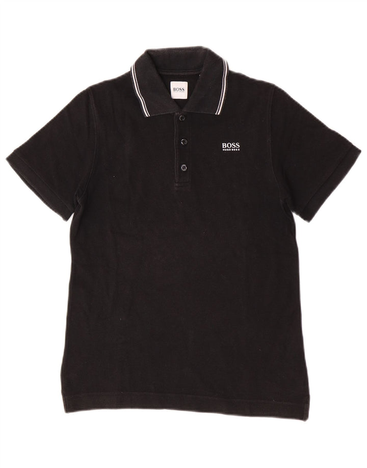Hugo Boss Boys Polo Shirt 11-12 Years Black Cotton