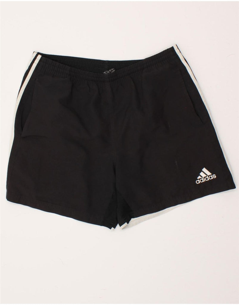 ADIDAS Mens Sport Shorts Large Black Polyester | Vintage Adidas | Thrift | Second-Hand Adidas | Used Clothing | Messina Hembry 