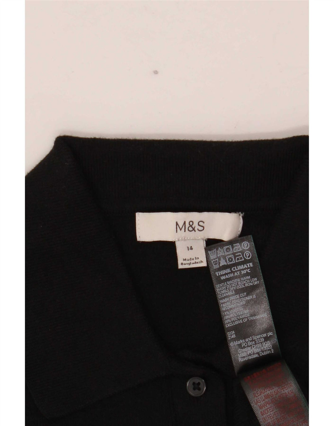 Marks & Spencer Womens Oversized Cardigan Sweater UK 14 Large Black Viscose