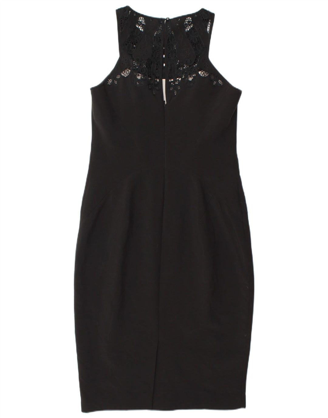 KAREN MILLEN Womens Sleeveless Bodycon Dress UK 12 Medium Black Polyester