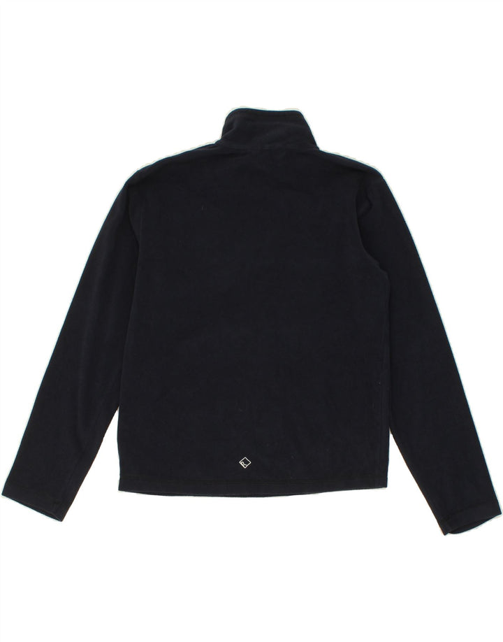 REGATTA Womens Zip Neck Fleece Jumper UK 10 Small Navy Blue Polyester Vintage Regatta and Second-Hand Regatta from Messina Hembry 