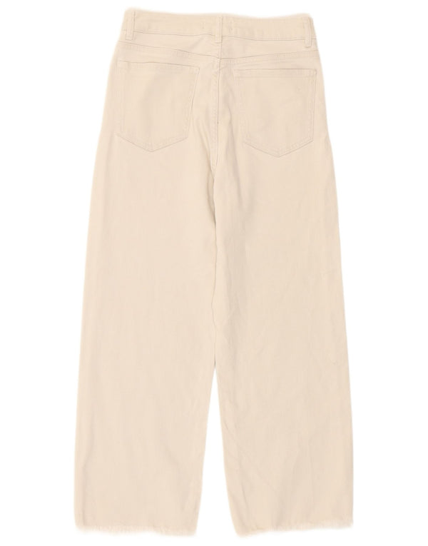 MINT VELVET Womens High Waist Cropped Jeans UK 10 Small W27 L24 Beige