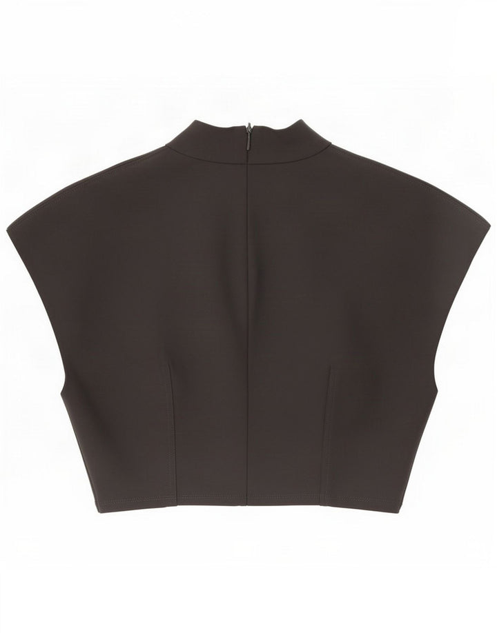Zara Womens Crop Blouse Top UK 10 Small Black