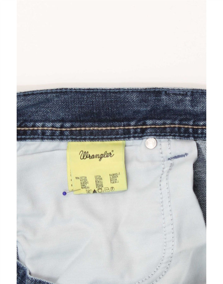 Wrangler Mens Wesley Regular Straight Jeans W36 L32 Blue Cotton