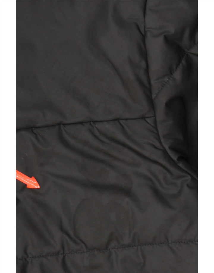 Adidas Boys Hooded Padded Jacket 11-12 Years Black Polyester