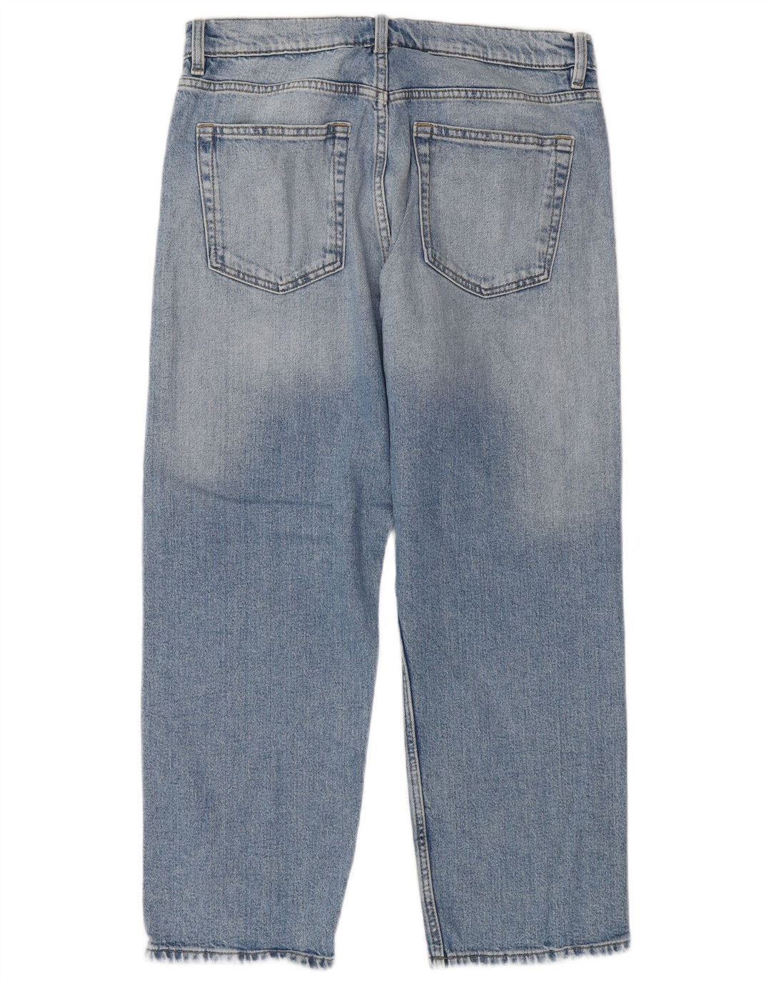 Marks & Spencer Womens Regular Straight Jeans UK 12 Medium W30 L25 Blue