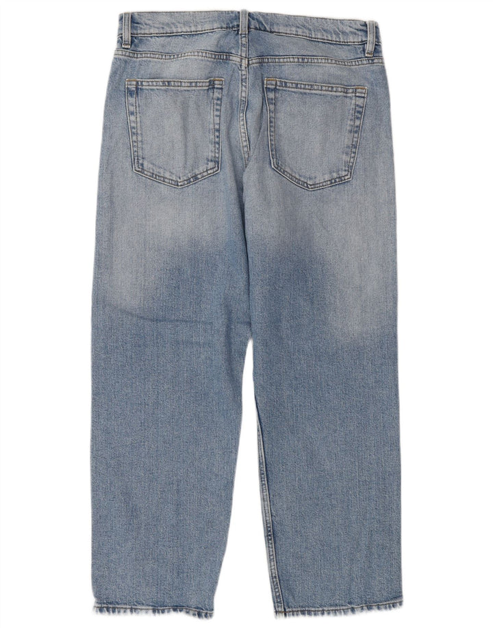 Marks & Spencer Womens Regular Straight Jeans UK 12 Medium W30 L25 Blue