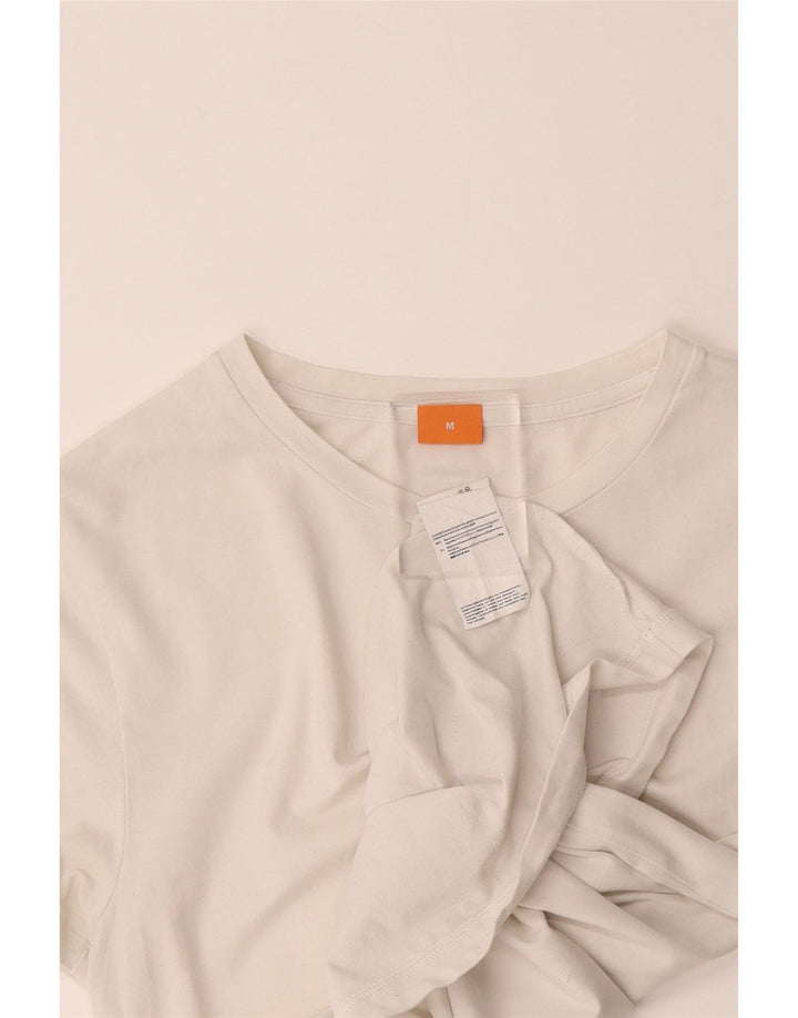 HUGO BOSS Mens T-Shirt Top Medium White Cotton Vintage Hugo Boss and Second-Hand Hugo Boss from Messina Hembry 
