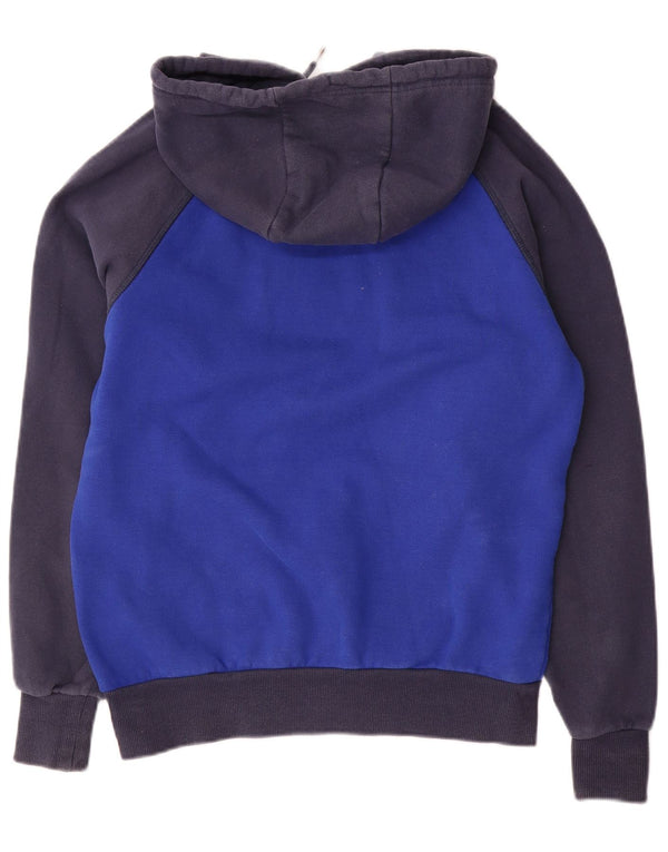 Ellesse Mens Graphic Hoodie Jumper Medium Navy Blue Colourblock Cotton