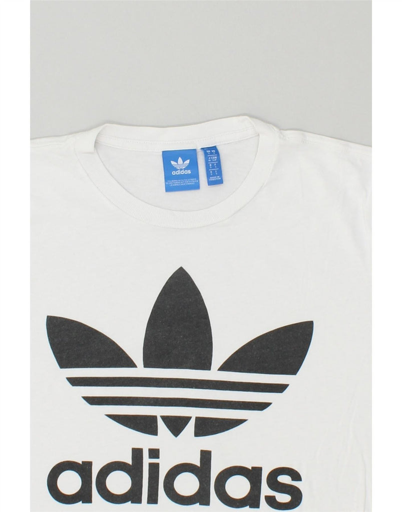 ADIDAS Mens Graphic T-Shirt Top Small White Cotton | Vintage Adidas | Thrift | Second-Hand Adidas | Used Clothing | Messina Hembry 