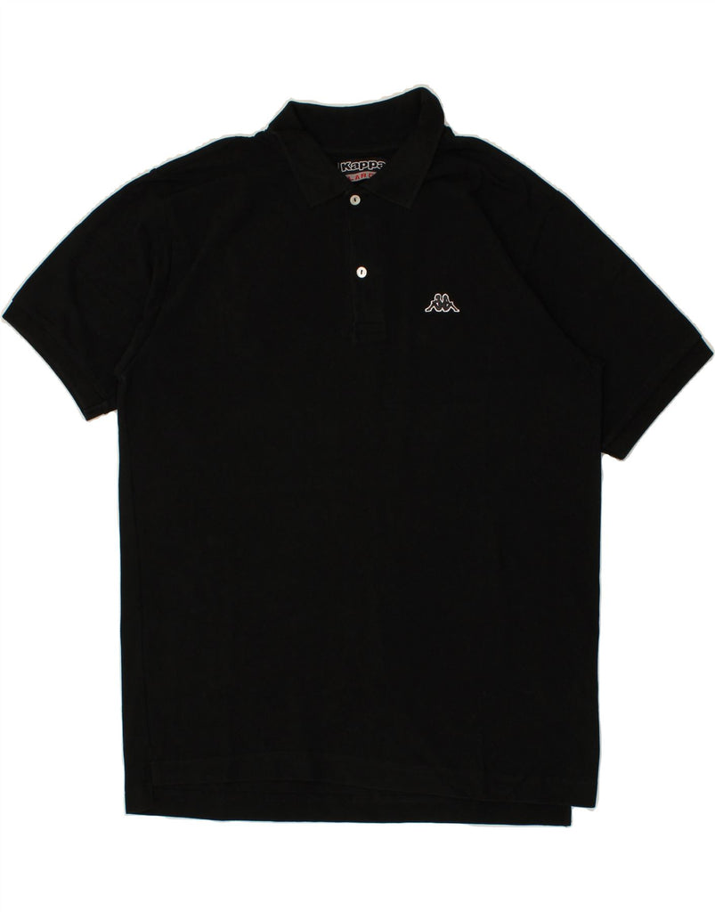 KAPPA Mens Polo Shirt XL Black Cotton Vintage Kappa and Second-Hand Kappa from Messina Hembry 