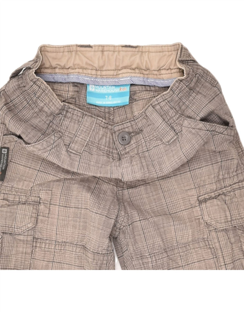 MOUNTAIN WAREHOUSE Boys Cargo Shorts 7-8 Years W22  Grey Check Cotton | Vintage Mountain Warehouse | Thrift | Second-Hand Mountain Warehouse | Used Clothing | Messina Hembry 