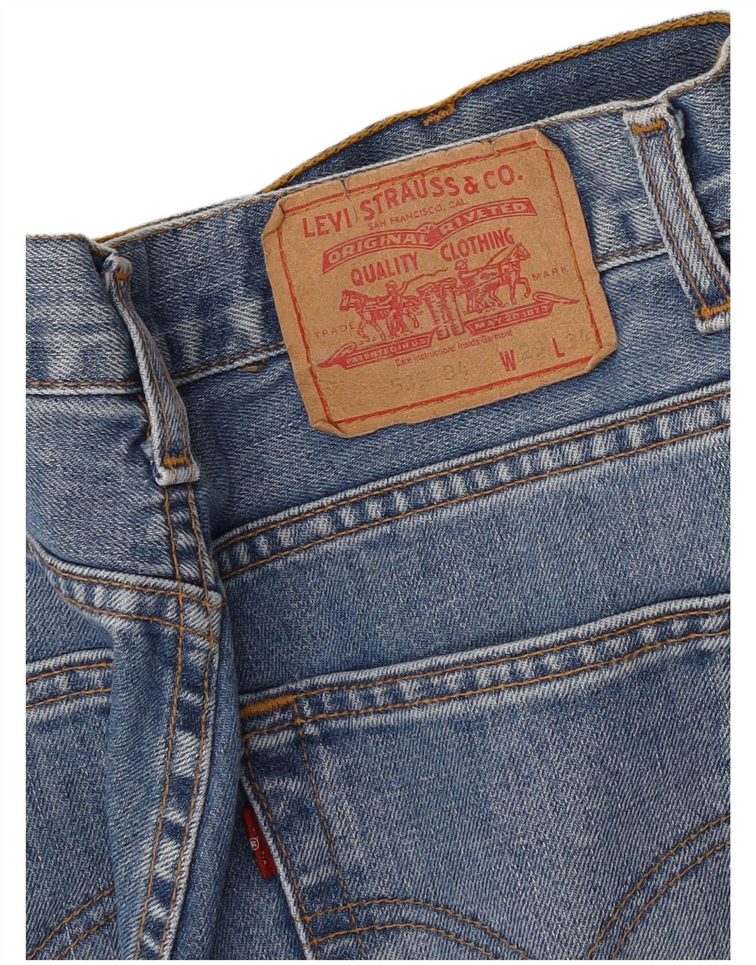 Levi's Mens 535 Straight Jeans W29 L34 Blue
