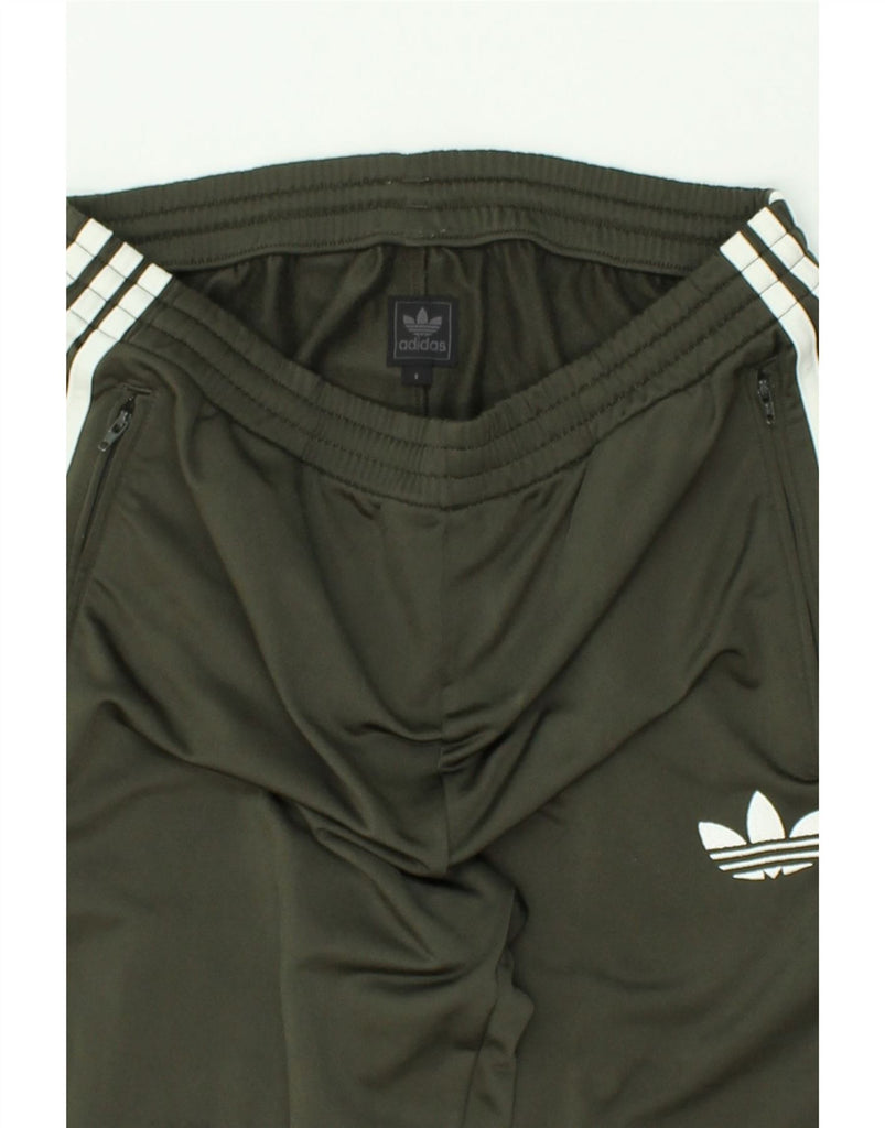 ADIDAS Mens Tracksuit Trousers Small Khaki Polyester | Vintage Adidas | Thrift | Second-Hand Adidas | Used Clothing | Messina Hembry 