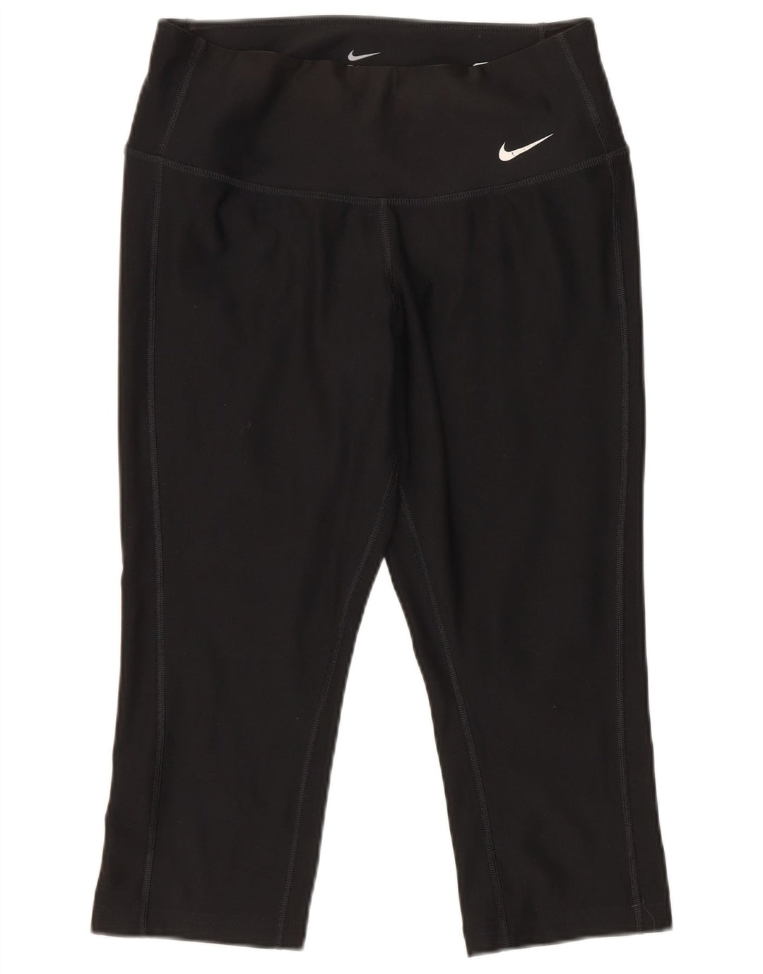 Nike Womens Dri Fit Capri Leggings UK 6 XS Black Polyester