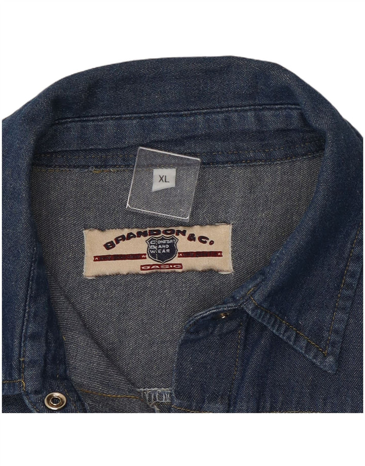 Brandon & C Womens Denim Shirt UK 18 XL Blue