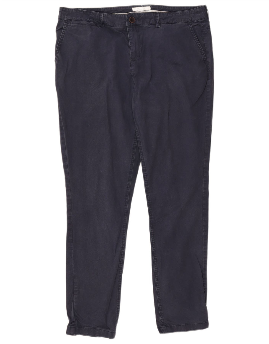 White Stuff Mens Slim Chino Trousers UK 14 Large W37 L28  Navy Blue Cotton