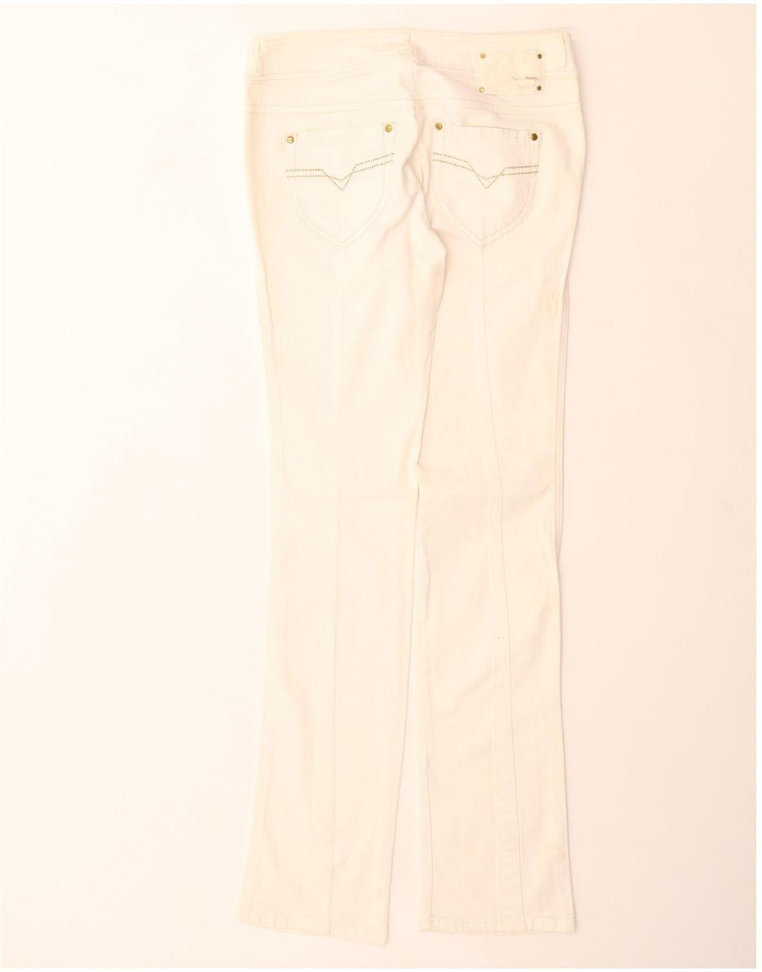 DIESEL Womens Rokket Straight Jeans W29 L34 White Cotton