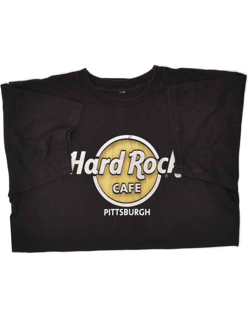 HARD ROCK CAFE Mens Pittsburgh Graphic T-Shirt Top Medium Black Cotton | Vintage Hard Rock Cafe | Thrift | Second-Hand Hard Rock Cafe | Used Clothing | Messina Hembry 