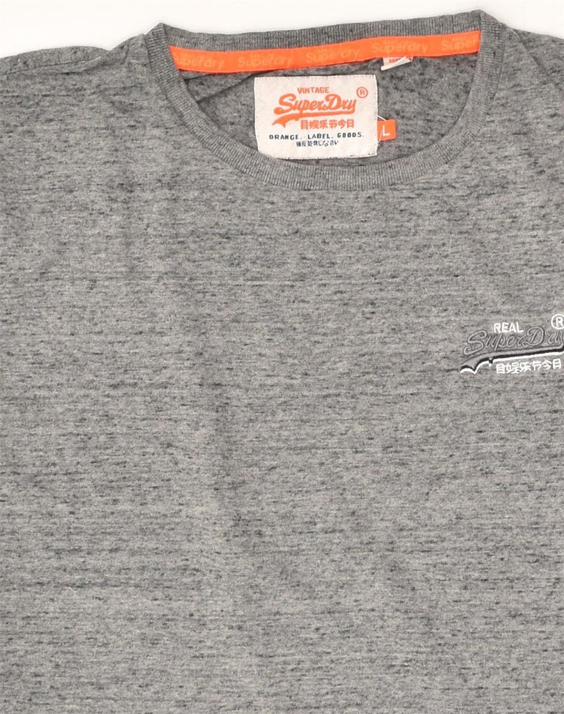 SUPERDRY Mens T-Shirt Top Large Grey Cotton | Vintage Superdry | Thrift | Second-Hand Superdry | Used Clothing | Messina Hembry 