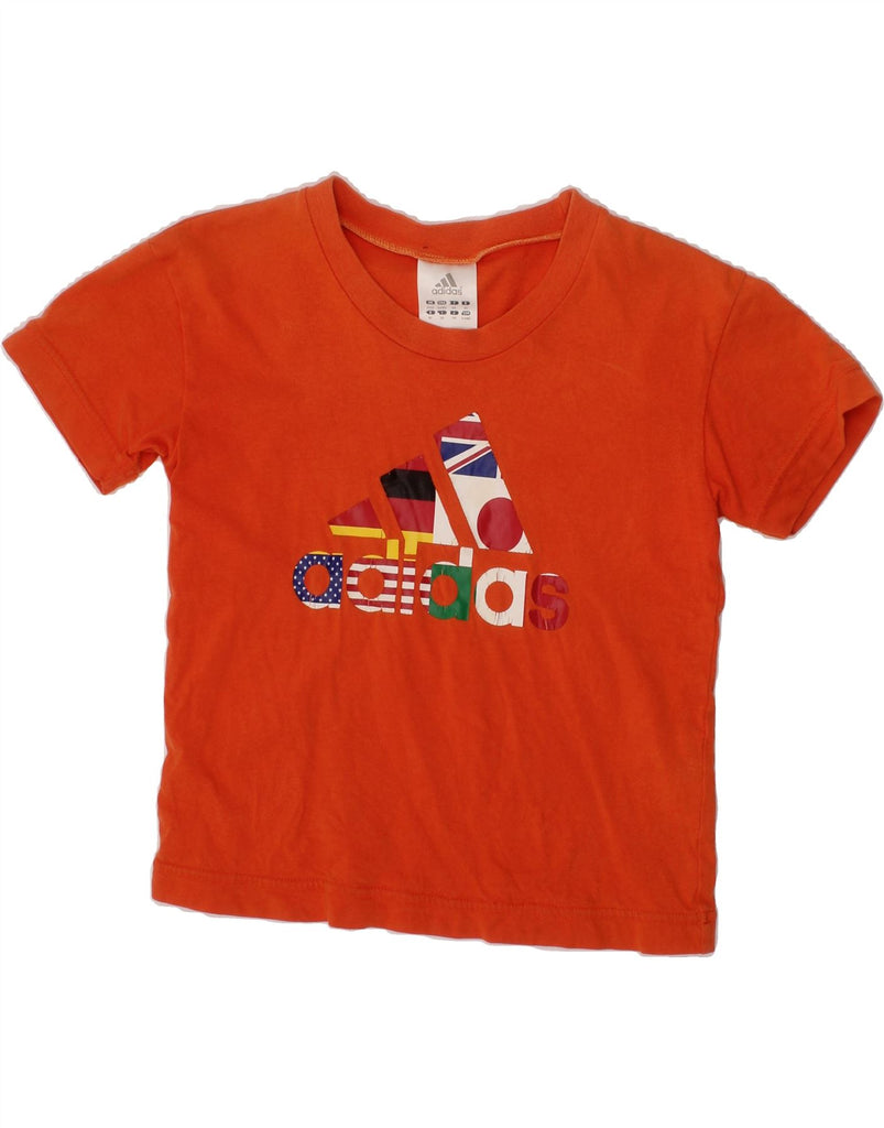 ADIDAS Baby Boys Graphic T-Shirt Top 18-24 Months Orange Cotton Vintage Adidas and Second-Hand Adidas from Messina Hembry 