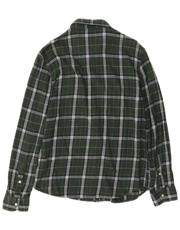 Lee Mens Flannel Shirt Medium Green Check Cotton