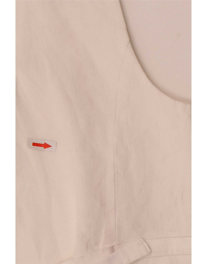 Zara Womens Waistcoat UK 10 Small White Viscose