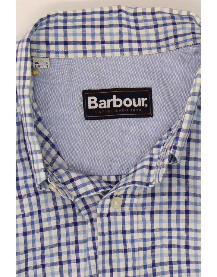 Barbour Mens Shirt Small Blue Gingham