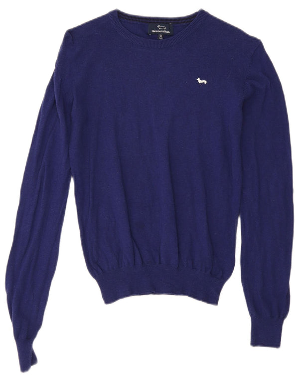 Harmont & Blaine Girls Boat Neck Jumper Sweater 9-10 Years Navy Blue Cotton