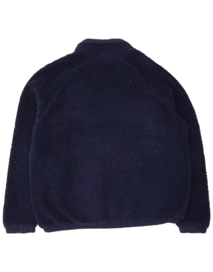 Fila Mens Fleece Jacket UK 42 XL Navy Blue Polyester