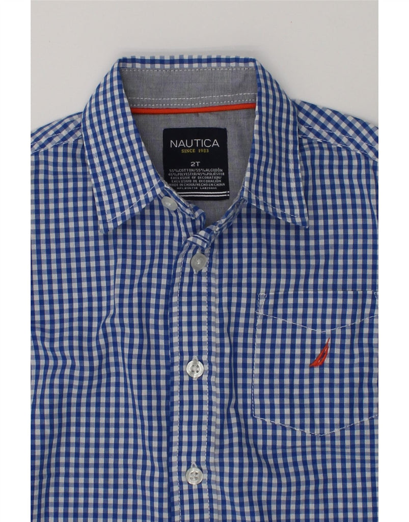 NAUTICA Boys Shirt 2-3 Years Blue Check Cotton | Vintage Nautica | Thrift | Second-Hand Nautica | Used Clothing | Messina Hembry 