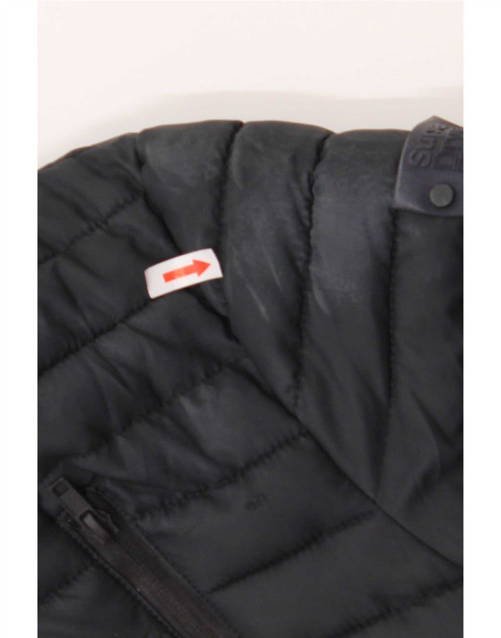 Superdry Mens Padded Jacket UK 40 Large Navy Blue Polyester