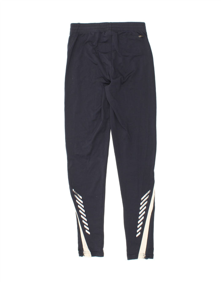 ASICS Womens Tracksuit Trousers UK 8 Small Navy Blue Colourblock Polyester Vintage Asics and Second-Hand Asics from Messina Hembry 