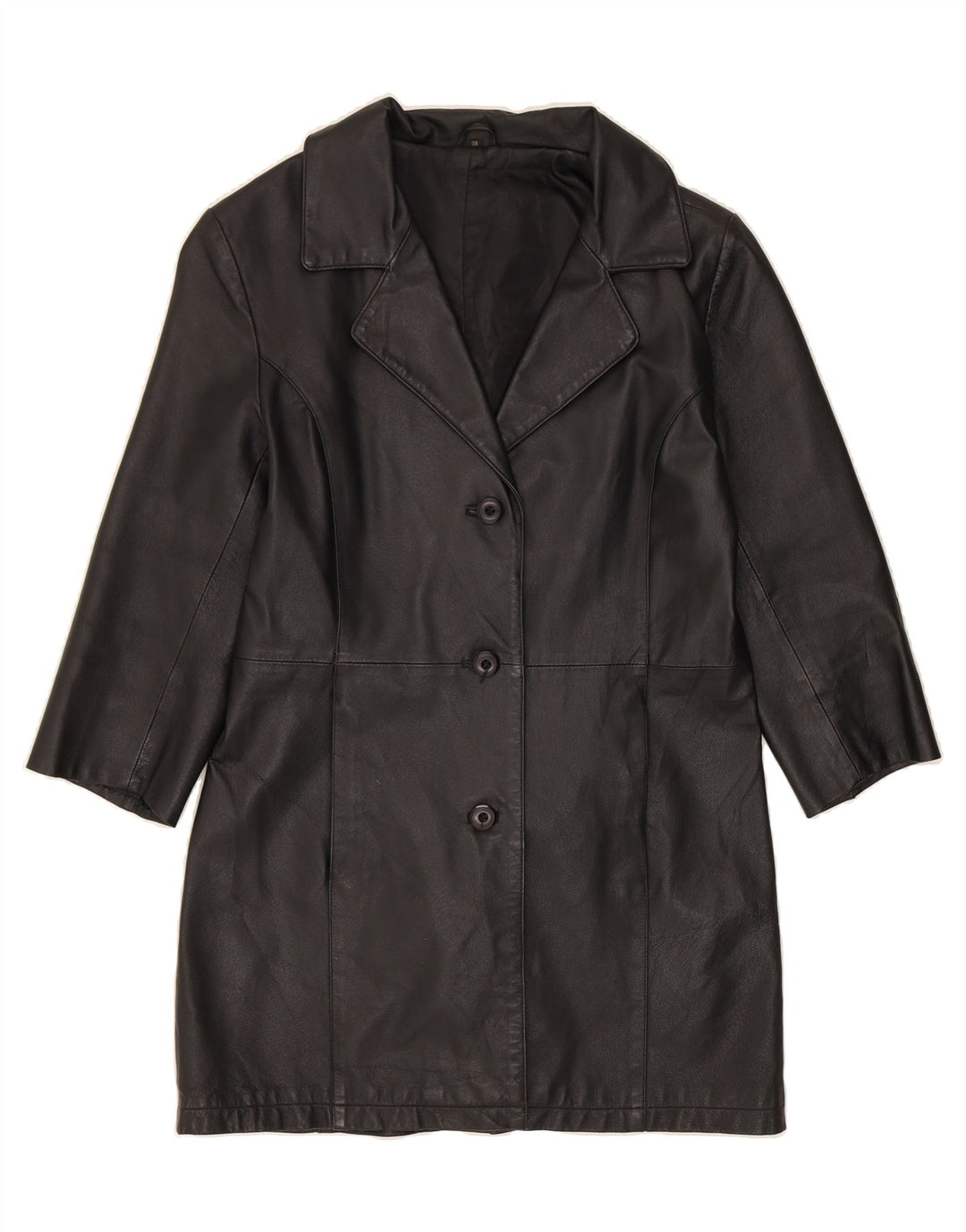 VINTAGE Womens Leather Coat IT 38 XS Black Vintage Vintage and Second-Hand Vintage from Messina Hembry 