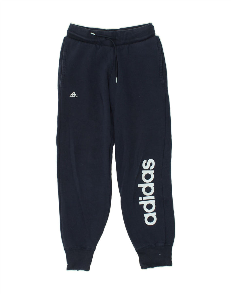 ADIDAS Boys Graphic Tracksuit Trousers Joggers 11-12 Years Navy Blue | Vintage Adidas | Thrift | Second-Hand Adidas | Used Clothing | Messina Hembry 