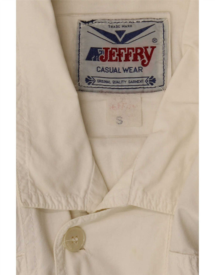 Vintage Mens Bomber Jacket UK 36 Small White