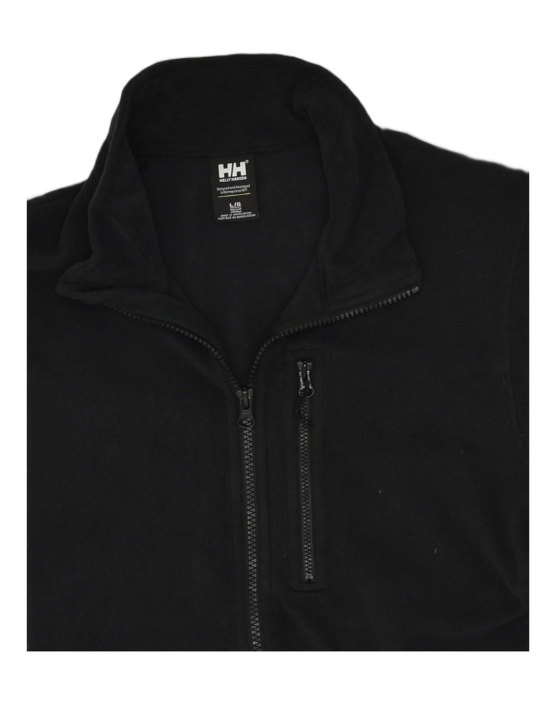 HELLY HANSEN Mens Fleece Jacket UK 40 Large Black Polyester | Vintage Helly Hansen | Thrift | Second-Hand Helly Hansen | Used Clothing | Messina Hembry 