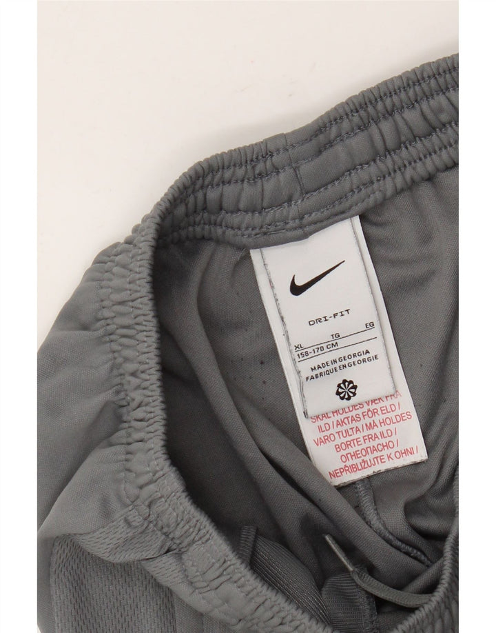 Nike Boys Dri Fit Tracksuit Trousers 13-14 Years XL Grey Polyester