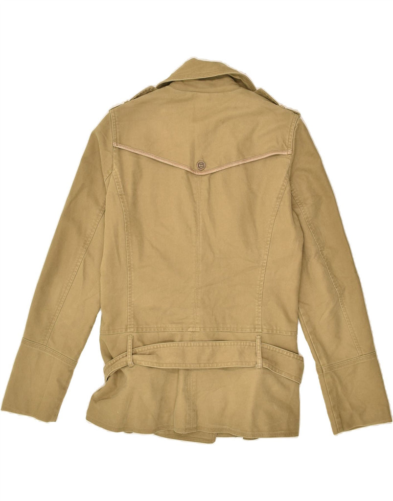 MASSIMO DUTTI Womens Military Jacket UK 10 Small Beige Cotton | Vintage Massimo Dutti | Thrift | Second-Hand Massimo Dutti | Used Clothing | Messina Hembry 